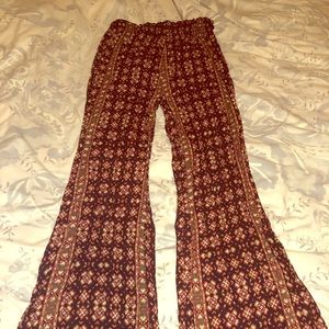 Brandy Melville flare patterned pants